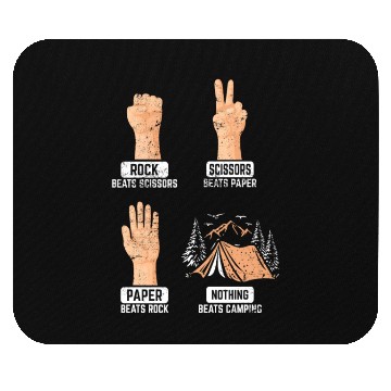 Discover Rock Paper Scissors Nothing Beats Camping Funny Ca Mouse Pads