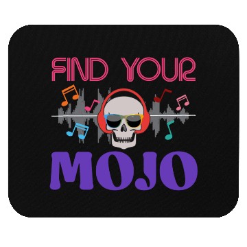 Discover Find Your Mojo Colorful Violet Pink Retro Font Mouse Pads