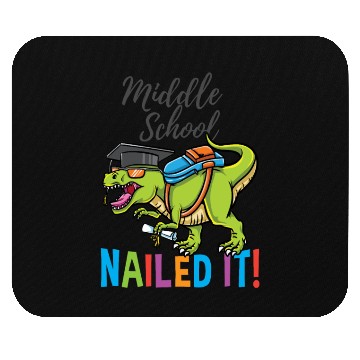 Discover Middle School Nailed It Dinosaur Graduation Mouse Pads