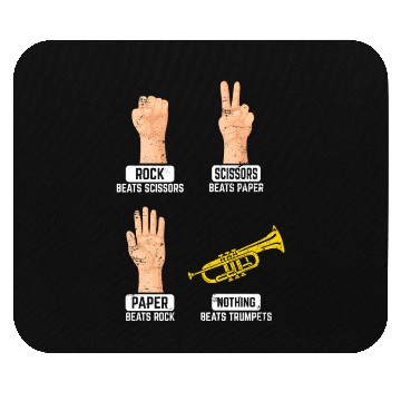 Discover Rock Paper Scissors Nothing Beats Trumpets Trumpet Mouse Pads