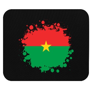 Discover Burkina Faso flags blob Mouse Pads