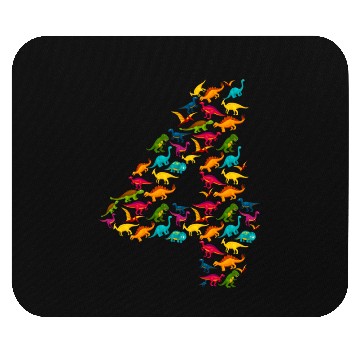 Discover T Rex Dinosaur Four Year Old 4th Birthday Boy Gift Mouse Pads