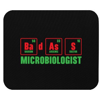 Discover Badass Microbiologist Science Teacher Biology Mouse Pads