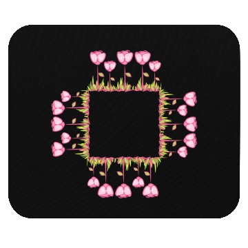 Discover square frame flowers nature square Mouse Pads