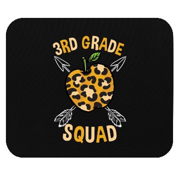 Discover 3rd Grade Back To School Squad Leopard Print Mouse Pads