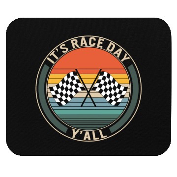 Discover It's Race Day Y'all Mouse Pads, Race Day Checkered