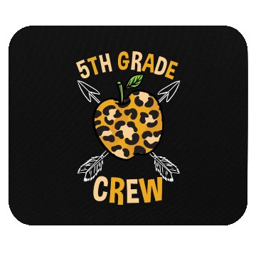 Discover 5th Grade Back To School Crew Leopard Print Mouse Pads