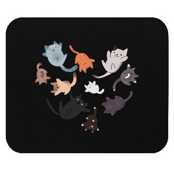 Discover Chibi Cat Heart Mouse Pads
