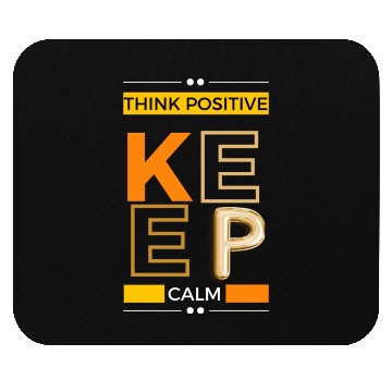 Discover Black Yellow Great Things think positive keepcalm Mouse Pads