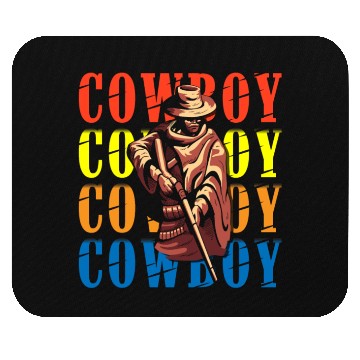 Discover Cowboy Marksman Sheriff Star Wild West Mouse Pads