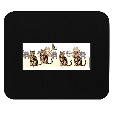 Discover Beautiful cats illustration 2 Mouse Pads
