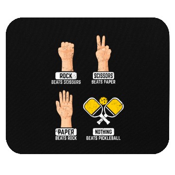 Discover Rock Paper Scissors Nothing Beats Pickleball Playe Mouse Pads