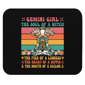 Discover Gemini Girl Astrology Sign Mouse Pads