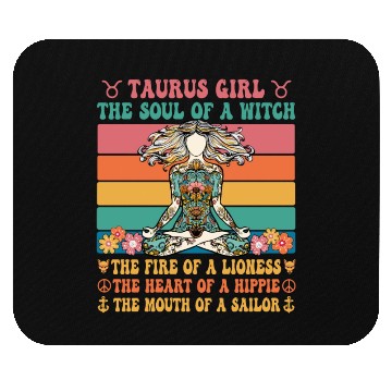 Discover Taurus Girl Astrology Sign Mouse Pads