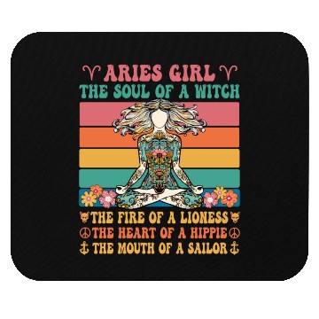 Discover Aries Girl Astrology Sign Mouse Pads