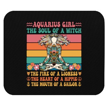 Discover Aquarius Girl Astrology Sign Mouse Pads
