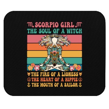 Discover Scorpio Girl Astrology Sign Mouse Pads
