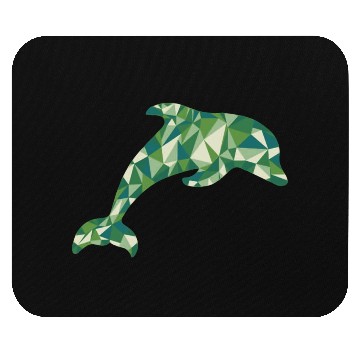 Discover the dolphin green Mouse Pads