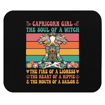 Discover Capricorn Girl Astrology Sign Mouse Pads