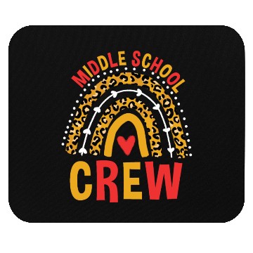 Discover Leopard Rainbow Middle School Crew Mouse Pads