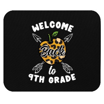 Discover Welcome Back To 9th Grade Leopard Print Mouse Pads