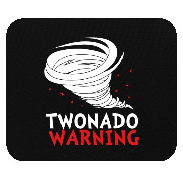 Discover Funny 2nd Bday Twonado Warning Tornado Birthday Mouse Pads