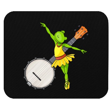 Discover Ballet Dancing Frog Banjo Bluegrass Music Mouse Pads