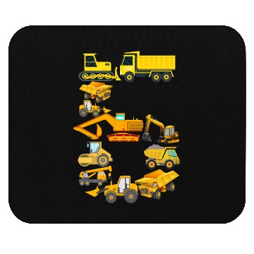 Discover Construction Vehicles Trucks For 6 Year Old Boys Mouse Pads