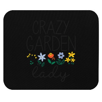 Discover Crazy Garden Lady Mouse Pads