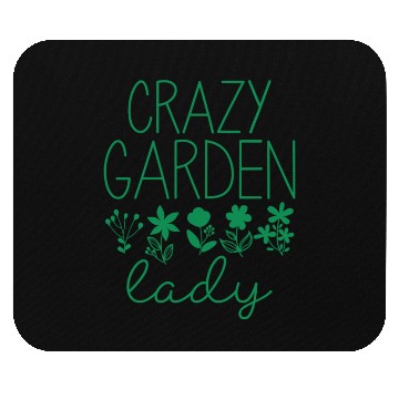 Discover Crazy Garden Lady Mouse Pads
