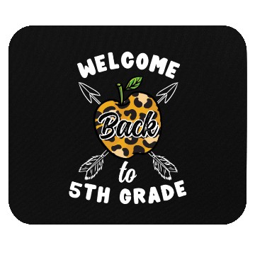 Discover Welcome Back To 5th Grade Leopard Print Mouse Pads