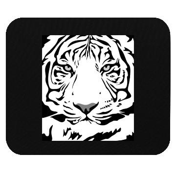 Discover White Tiger Face Tattoo Mouse Pads