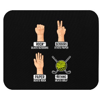 Discover Rock Paper Scissors Nothing Beats Golf Funny Golfi Mouse Pads