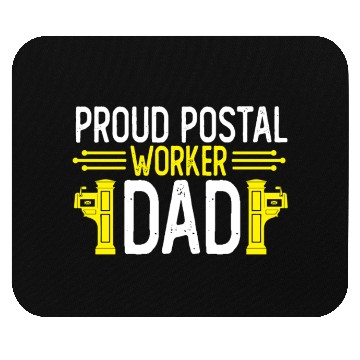 Discover Proud Postal Worker Dad Courier Postman Mailman Mouse Pads
