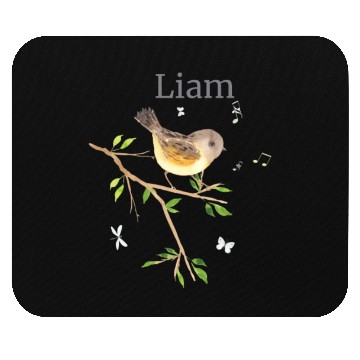 Discover Waldtier Vogel Name Liam Mouse Pads