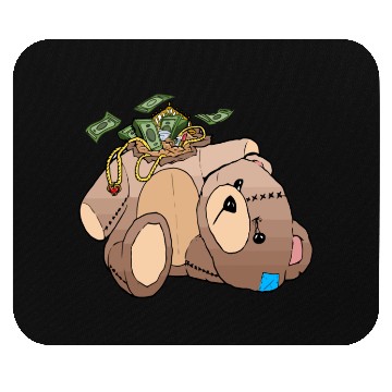Discover Money Teddy Bear Riches Mouse Pads