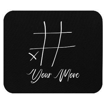 Discover Your turn tic tac toe game white Mouse Pads