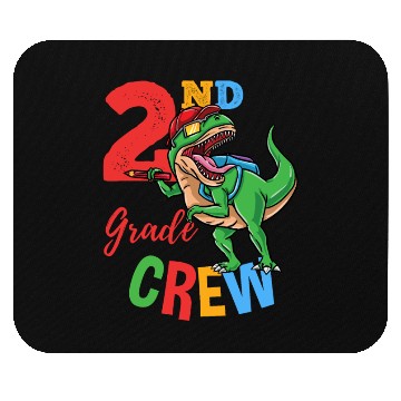 Discover 2nd Grade Crew T-Rex Dinosaur Back To School Boys Mouse Pads