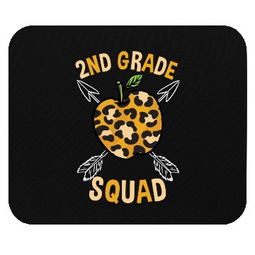 Discover 2nd Grade Back To School Squad Leopard Print Mouse Pads