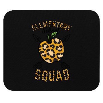 Discover Elementary School Squad Teacher Leopard Print Mouse Pads
