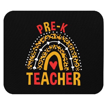 Discover Back To School Leopard Pre-K Teacher Rainbow Mouse Pads