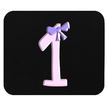 Discover one loop number pink number first Mouse Pads