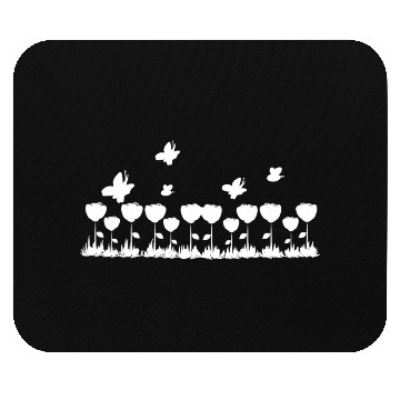 Discover roses line butterfly nature grass Mouse Pads