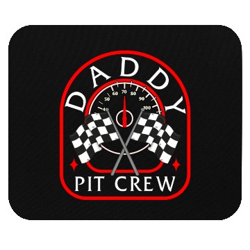 Discover Daddy Pit Crew Mouse Pads, Father's Day Gift Race Day