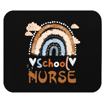 Discover Cute Rainbow Leopard Print School Nurse Mouse Pads