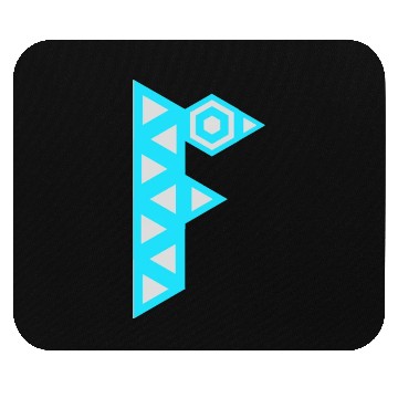 Discover Letter F Logo Robot Mouse Pads