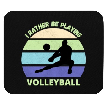 Discover I rather be playing volleyball retro sunset Mouse Pads