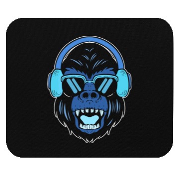 Discover 80's Gorilla Disc Jockey Gift Mouse Pads