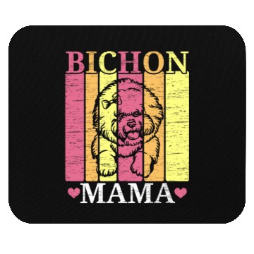 Discover Bichon Frise Mama Dog Lover Puppy Paw Love Mouse Pads