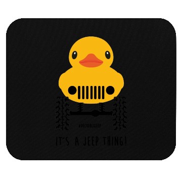Discover Jeep Cute Rubber duck on Offroad wheels duckduck Mouse Pads